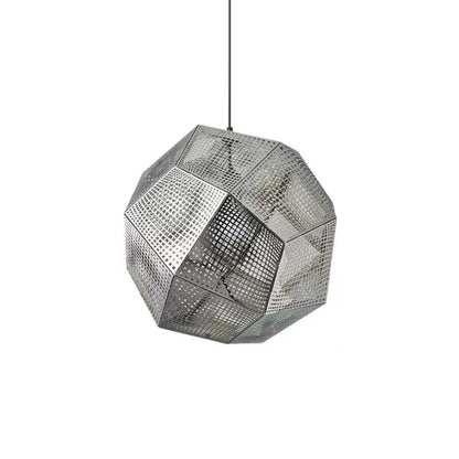 Geometrische ronde elektrolytisch gecoate metalen postmoderne hanglamp kroonluchter plafondlamp