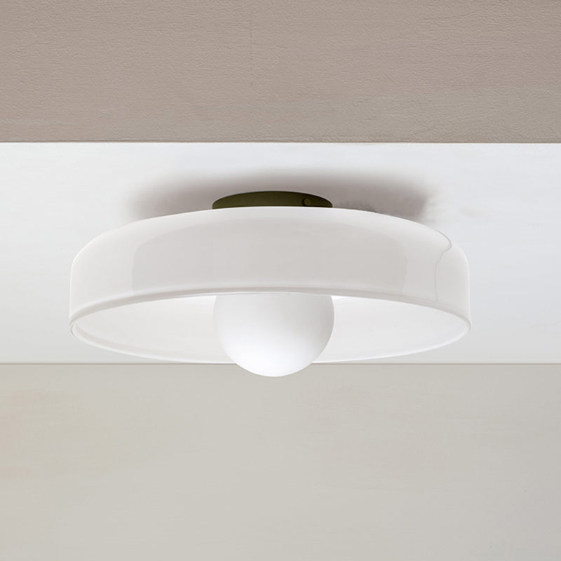 Ronde glazen LED-plafondlamp