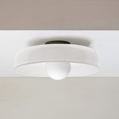 Ronde glazen LED-plafondlamp