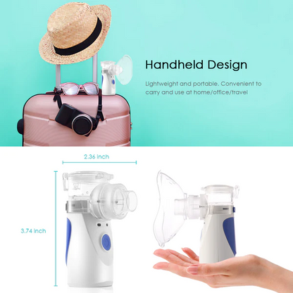 Mini Ultrasone Draagbare Handheld Vernevelaar Machine Mesh Stoom Inhalator voor Kinderen, Volwassenen