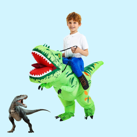 Aufblasbares Rex Dinosaurier Halloween Kostüm für Kinder und Erwachsene