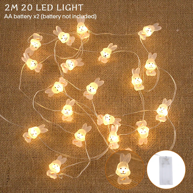 Paashaas en wortel LED-slingerverlichting