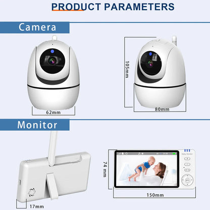 5.0-Inch Draadloze Video Baby Monitor – ABM501