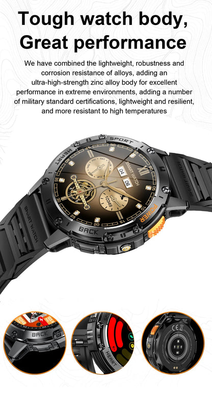 AMOLED Smart Watch – Waterproof Fitness Tracker with Bluetooth Calling