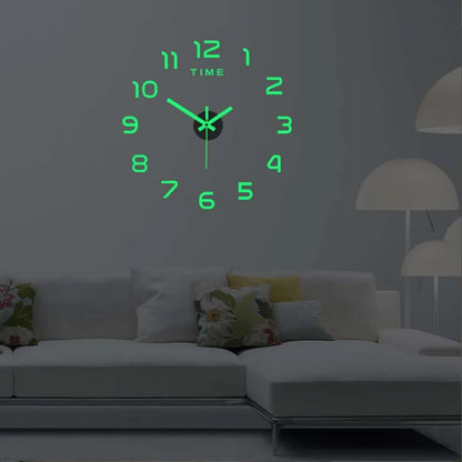 Luminous 3D Doe-Het-Zelf Wandklok – Moderne Woondecoratie