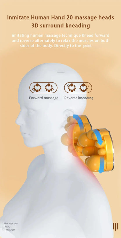 Elektrische Shiatsu Nek- en Lichaamsmassager met Warmte en Trilling
