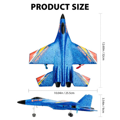 Flyvende fly RC legetøj – SU-27 fjernstyret fly - batteridrevet flyvende fjernstyret fly - til børn, EPP skumdesign