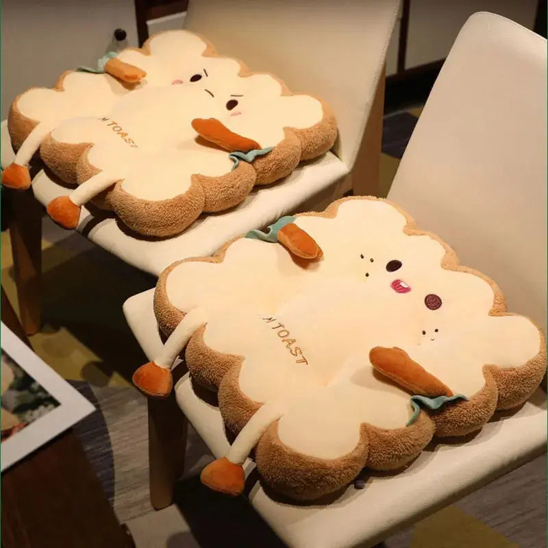 Simulation Bread Toast Cushion Stuffed Memory Foam Pillow Sofa Chair