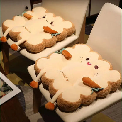 Simulation Bread Toast Cushion Stuffed Memory Foam Pillow Sofa Chair