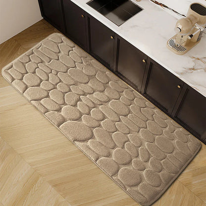 Chic kasseien ontwerp keukenmat – zacht, wasbaar en antislip