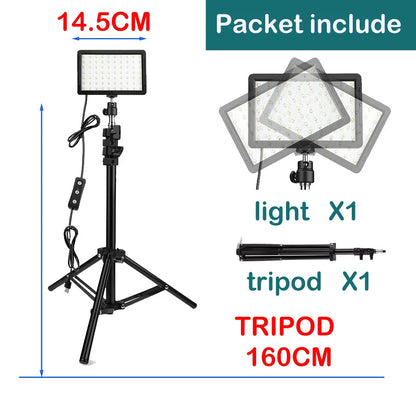 LED videolicht camera fotografie set – met statief & RGB-filters
