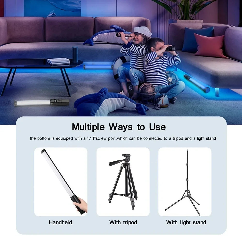 Draagbare RGB LED Lichtstaaf – 50CM Fotografie Studio Lamp