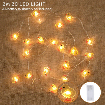 Paashaas en wortel LED-slingerverlichting