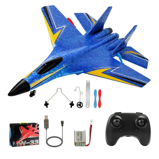 Fliegendes Flugzeug RC Spielzeug – SU-27 Fernsteuerbares Flugzeug - Batteriebetriebenes fliegendes ferngesteuertes Flugzeug - Für Kinder, EPP-Schaumstoff-Design