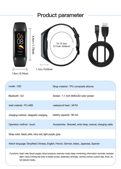 Smart Watch – Full Touch EGC Fitness Tracker