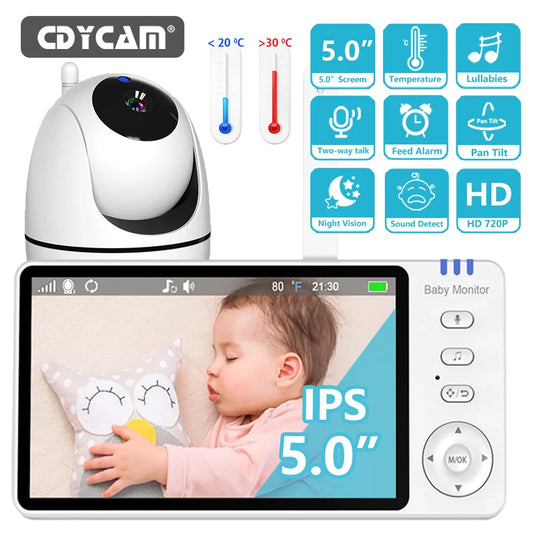 5.0-Inch Draadloze Video Baby Monitor – ABM501