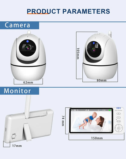 5.0-Inch Draadloze Video Baby Monitor – ABM501