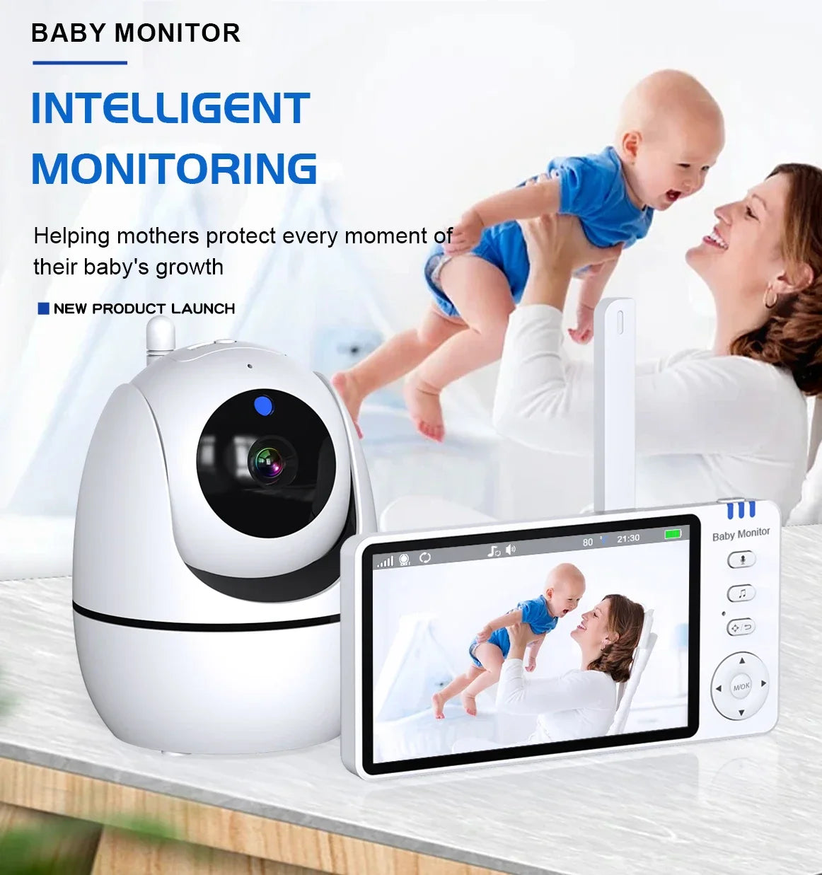 5.0-Inch Draadloze Video Baby Monitor – ABM501