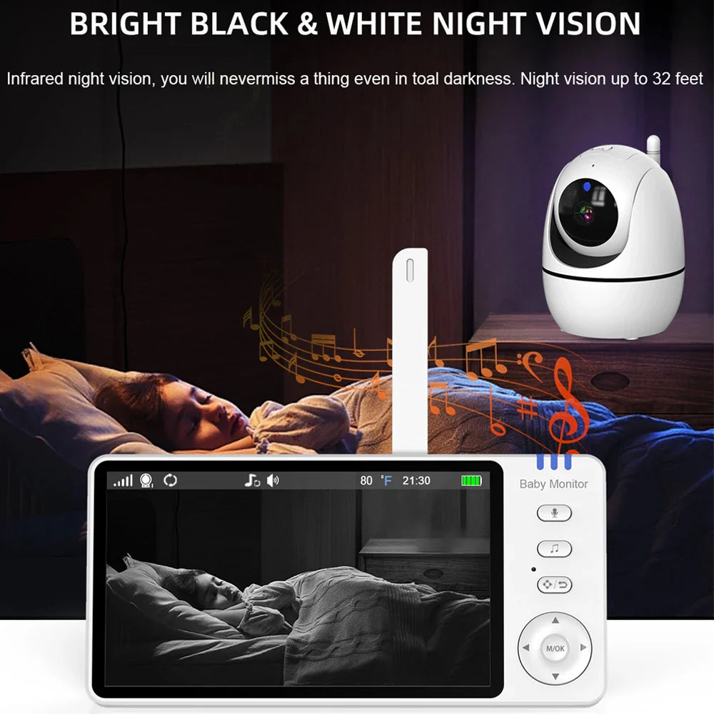 5.0-Inch Draadloze Video Baby Monitor – ABM501