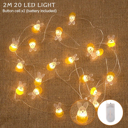 Paashaas en wortel LED-slingerverlichting