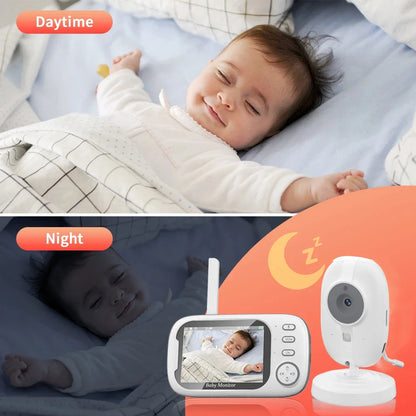 3.5-Inch Draadloze Video Baby Monitor – Nachtzicht & Tweeweg Audio