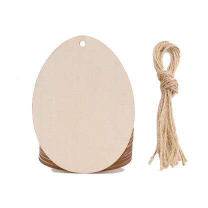 10Pcs DIY Easter Egg Wood Slices