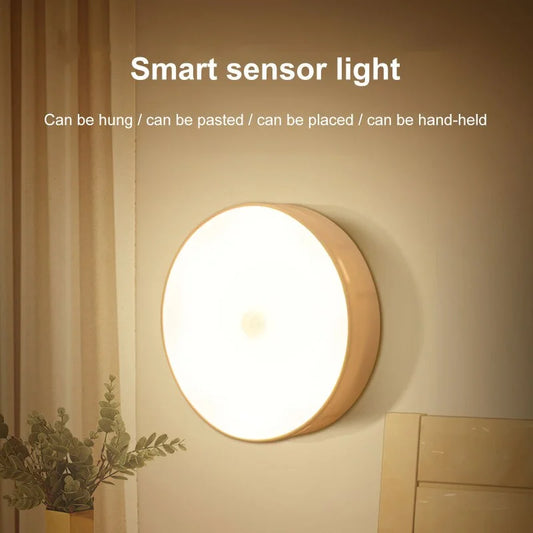 LED Slimme Menselijke Lichaamssensor Nachtlamp – Draadloos, USB Oplaadbaar, Bewegingsgeactiveerd