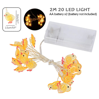 Paashaas en wortel LED-slingerverlichting
