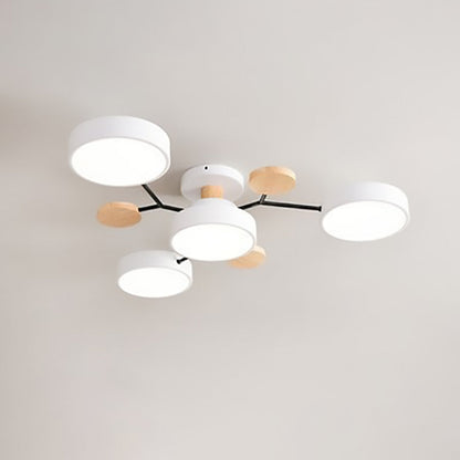 Modern Nordisch Rond Molecuul Tak Ontwerp LED Semi-Opbouw Plafondlamp