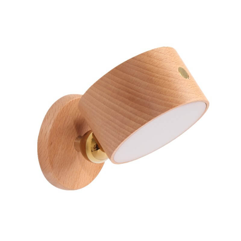 Minimalistische houten USB oplaadbare touch magnetische LED nacht wandlamp licht