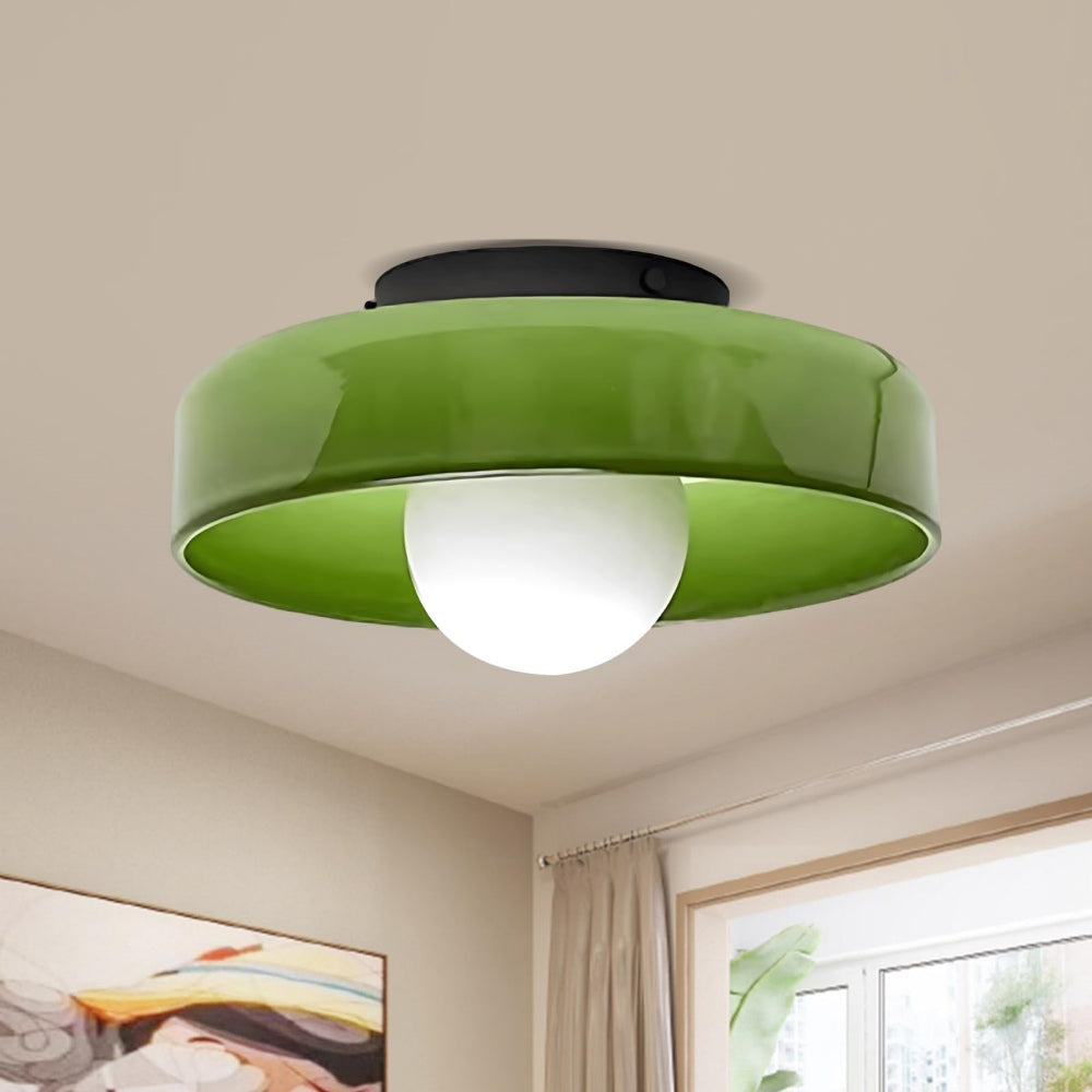 Ronde glazen LED-plafondlamp