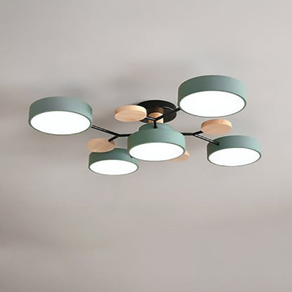 Modern Nordisch Rond Molecuul Tak Ontwerp LED Semi-Opbouw Plafondlamp