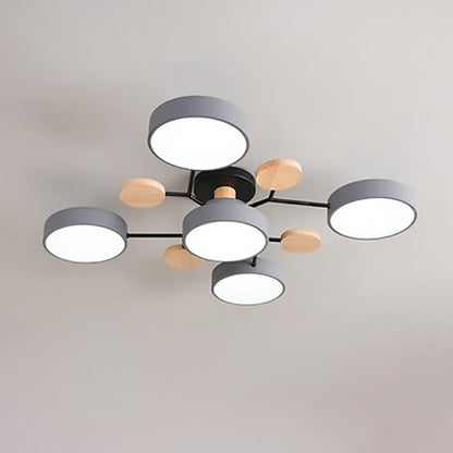 Modern Nordisch Rond Molecuul Tak Ontwerp LED Semi-Opbouw Plafondlamp