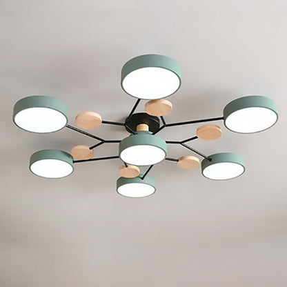 Modern Nordisch Rond Molecuul Tak Ontwerp LED Semi-Opbouw Plafondlamp