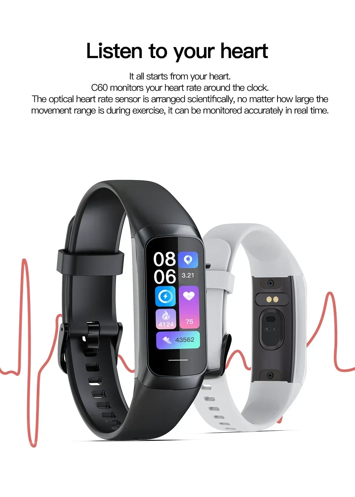 Smart Watch – Full Touch EGC Fitness Tracker