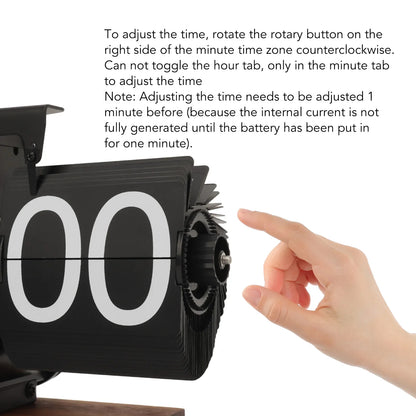 Vintage Flip Page Clock – Classic Mechanical Timepiece