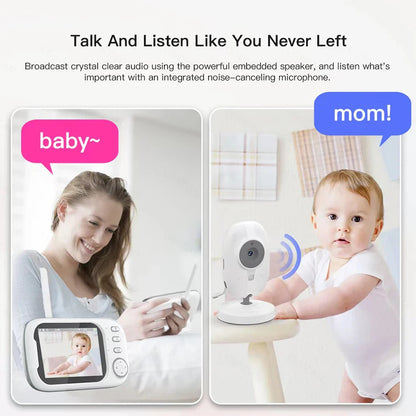 3.5-Inch Draadloze Video Baby Monitor – Nachtzicht & Tweeweg Audio