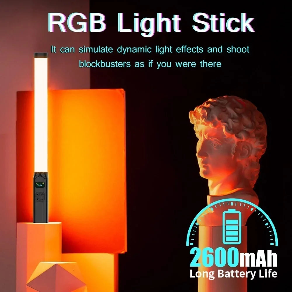 Draagbare RGB LED Lichtstaaf – 50CM Fotografie Studio Lamp