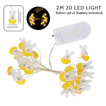 Paashaas en wortel LED-slingerverlichting