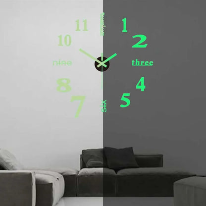 Luminous 3D Doe-Het-Zelf Wandklok – Moderne Woondecoratie
