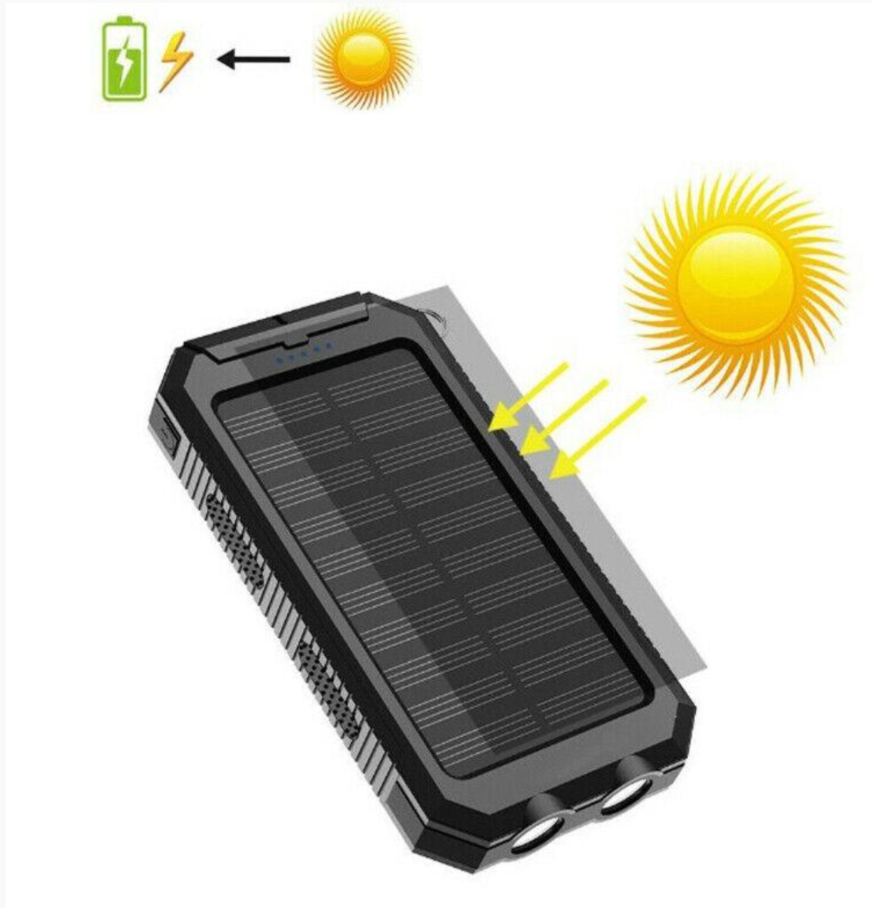 500000mAh Zonne-oplader Waterdichte Powerbank Extern