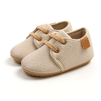 Baby-Erste-Laufschuhe Leder Retro-Stil Für Kleinkinder Mokassins Rutschfeste Sohle