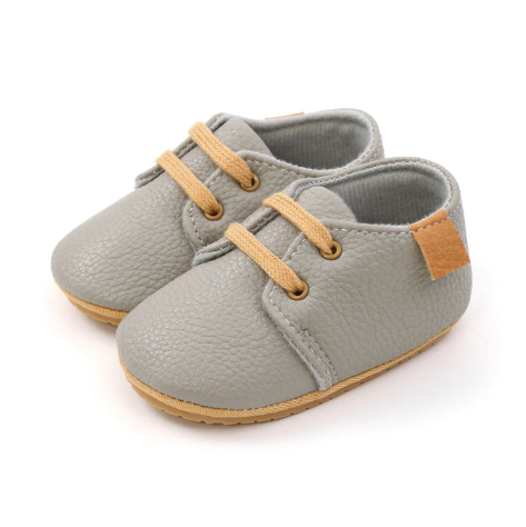Baby-Erste-Laufschuhe Leder Retro-Stil Für Kleinkinder Mokassins Rutschfeste Sohle