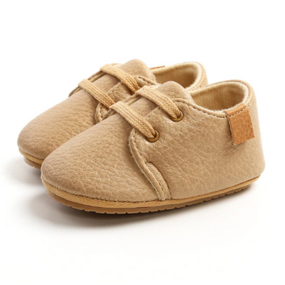 Baby-Erste-Laufschuhe Leder Retro-Stil Für Kleinkinder Mokassins Rutschfeste Sohle