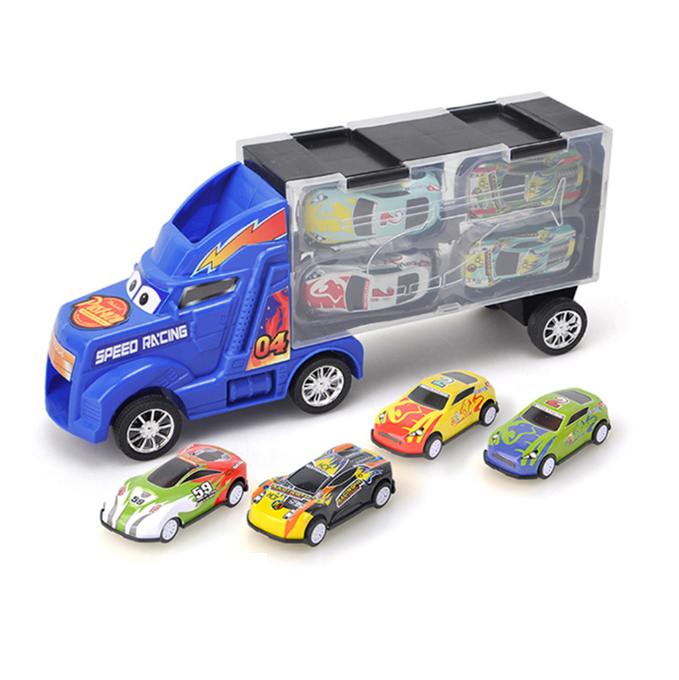 Großer Transport-LKW für Kinder Fahrzeuge Spielzeug mit Mini-Druckguss-Autos Modellspielzeug-LKW für Kinder