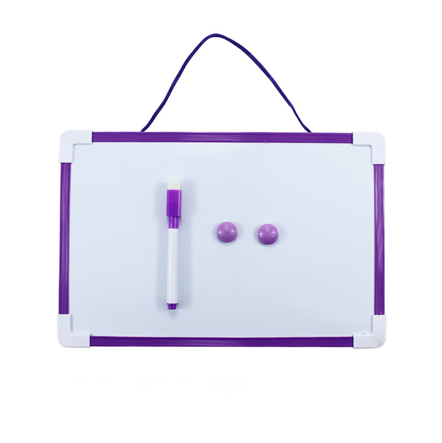 Dubbelzijdig whiteboard kantoor school droog uitwisbaar schrijf magnetisch whiteboard bord pen magneet knoppen
