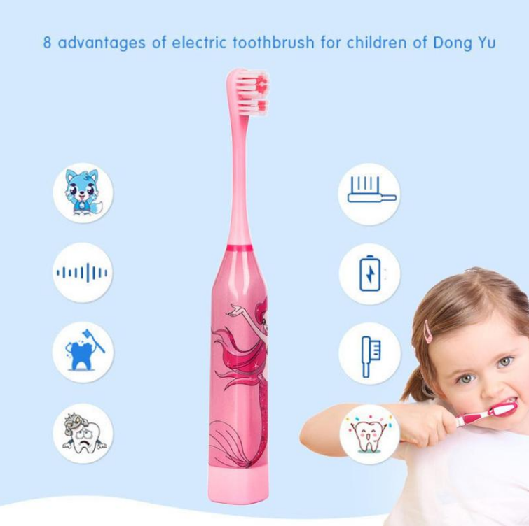 Elektrische Zahnbürste für Kinder Batterietyp Niedliche Cartoon Kinder Elektrische Zahnbürste Weiche Borsten