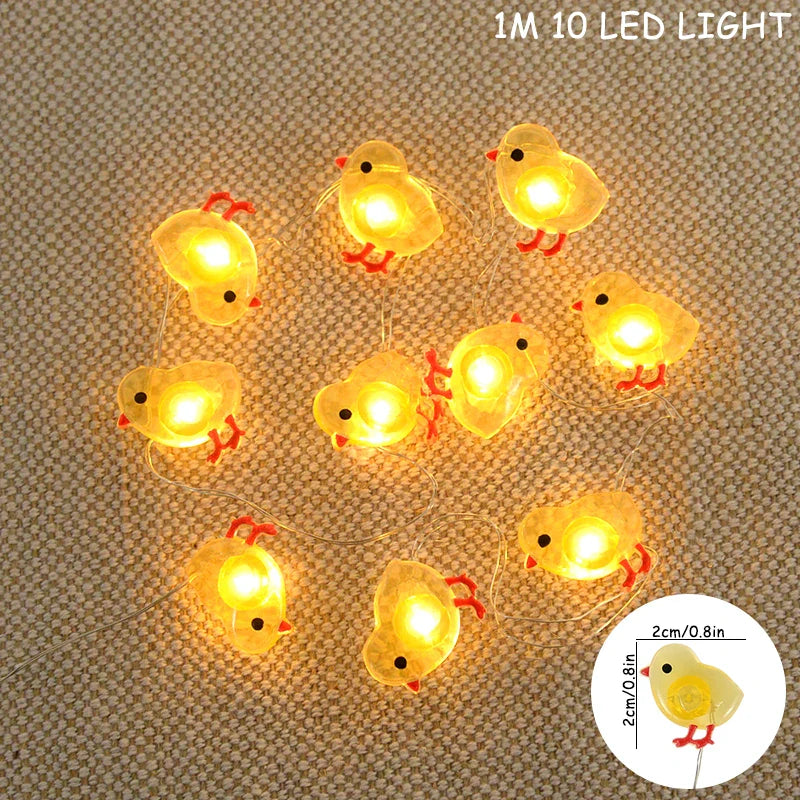 Paashaas en wortel LED-slingerverlichting