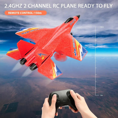 Flyvende fly RC legetøj – SU-27 fjernstyret fly - batteridrevet flyvende fjernstyret fly - til børn, EPP skumdesign