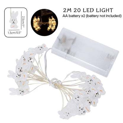 Paashaas en wortel LED-slingerverlichting